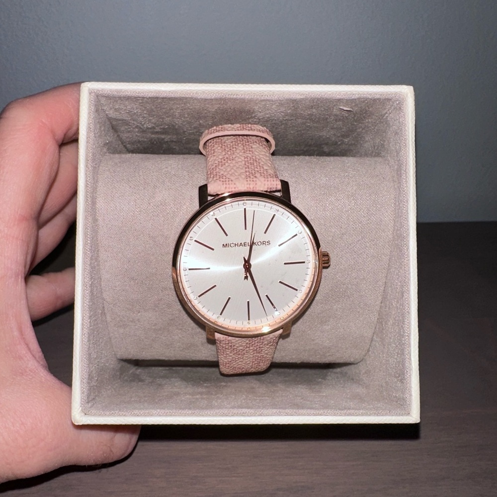 Michael Kors Rose Gold Watch with Pink Strap